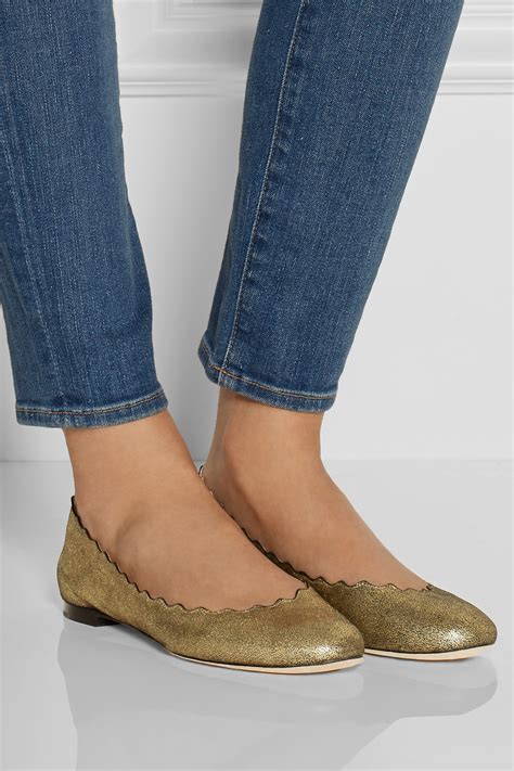 chloe silver flats|chloe lauren flats on sale.